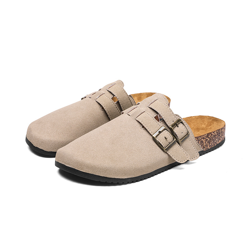 Férfi félpapucs, tavaszi, bebújós, parafa, páros, Birkenneth szandál, plus 47-es méret, irodai, hétköznapi, baotou szandál