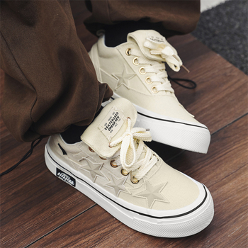 Ανδρικά παπούτσια από καμβά Άνοιξη και Φθινόπωρο Νέα Κορεάτικα στυλ Νεανικά Αθλητικά Αναψυχή Star High-top Παπούτσια All-match Xu Heng 5 Εποχές