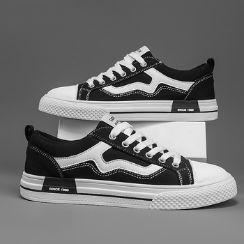 Мъжки платнени обувки, нови пролетни неплъзгащи се спортни обувки за борд, дишащи с мека подметка, универсални ежедневни мъжки обувки за лятото