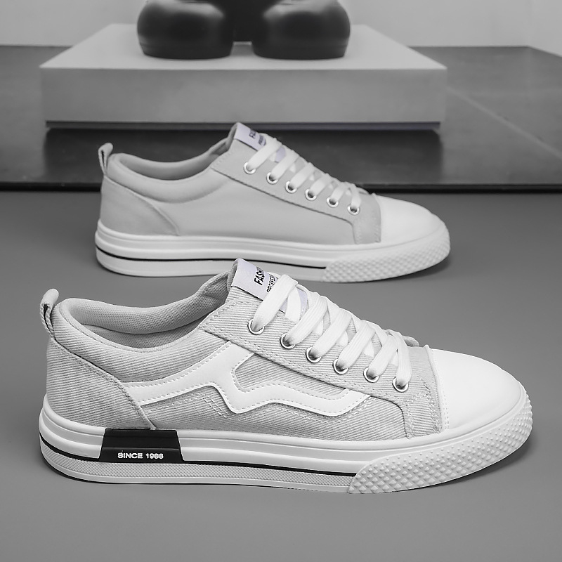 Мъжки платнени обувки, нови пролетни неплъзгащи се спортни обувки за борд, дишащи с мека подметка, универсални ежедневни мъжки обувки за лятото