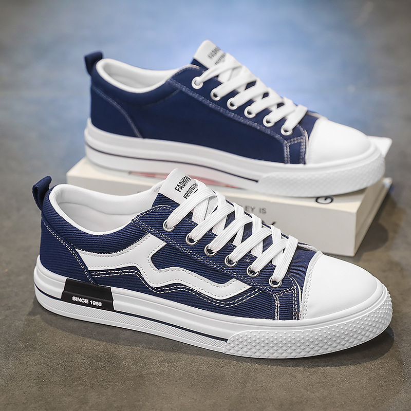 Мъжки платнени обувки, нови пролетни неплъзгащи се спортни обувки за борд, дишащи с мека подметка, универсални ежедневни мъжки обувки за лятото