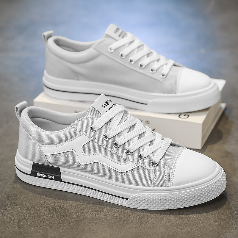 Мъжки платнени обувки, нови пролетни неплъзгащи се спортни обувки за борд, дишащи с мека подметка, универсални ежедневни мъжки обувки за лятото