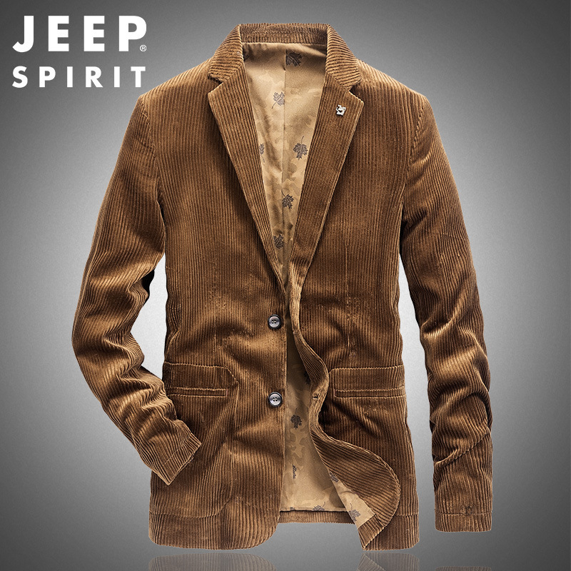 0209 Мъжки есенен костюм от кадифе 2020, мъжко ежедневно яке с голям размер, свободно, дишащо