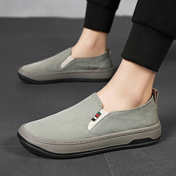 Μια γενιά casual ανδρικών παπουτσιών για υπαίθρια παπούτσια με αναπνεύσιμο καμβά, τάση για παπούτσια οδήγησης με πεντάλ, τεμπέλης