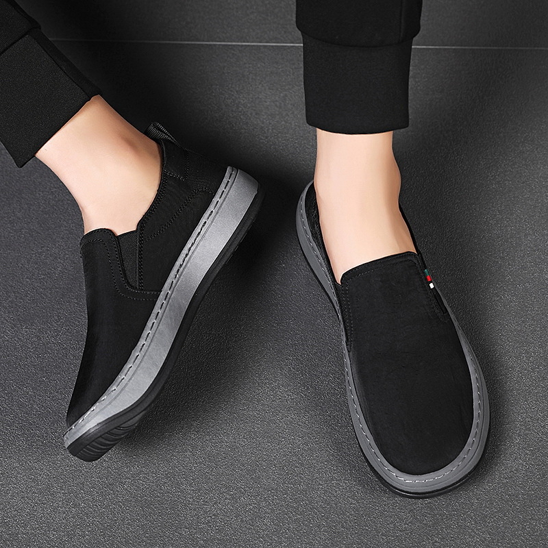 Μια γενιά casual ανδρικών παπουτσιών για υπαίθρια παπούτσια με αναπνεύσιμο καμβά, τάση για παπούτσια οδήγησης με πεντάλ, τεμπέλης