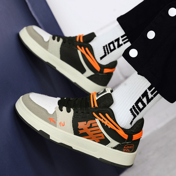 Φθινόπωρο και χειμώνας 2024 νέα ανδρικά παπούτσια με χαμηλό τακούνι, μοντέρνα αθλητικά παπούτσια τεσσάρων εποχών, τάση αναπνεύσιμα λευκά ανδρικά παπούτσια