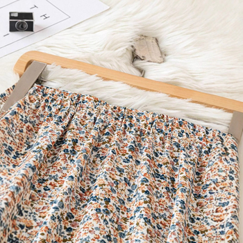 Proljeće 2025. Nova četverostrana elastična tkanina s printom, nova suknja s malim cvjetnim printom