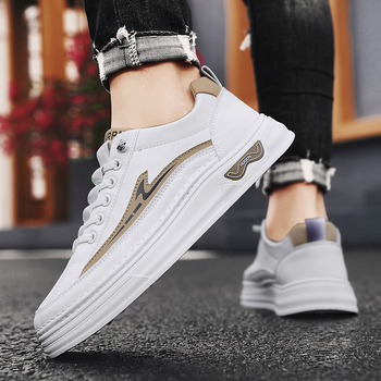 Ανδρικά Παπούτσια Άνοιξης και Φθινοπώρου 2025 Νέα Παπούτσια Εργασίας All-match Ανδρικά Casual Δερμάτινα Παπούτσια Αθλητικά Λευκά Παπούτσια Μοντέρνα Παπούτσια