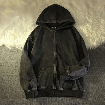 За да картографирате примерните жилетки, комплект от 400 г силно изпрани стари якета с качулка и цип с дълъг ръкав, свободни размери за мъже и жени.