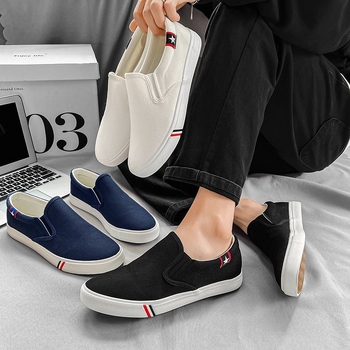 Beijiang Wolf Pantofi de pânză de vară noi Slip-on Pantofi pentru bărbați Ediție studențească Pantofi albi ușori și respirabili Pantofi vechi din pânză de Beijing