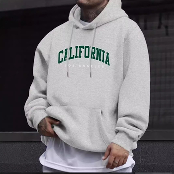 Калифорнийски печат на букви, есенно-зимна тема, Amazon външна търговия, мъжки и дамски суитчър с качулка, пуловер, партида пуловери