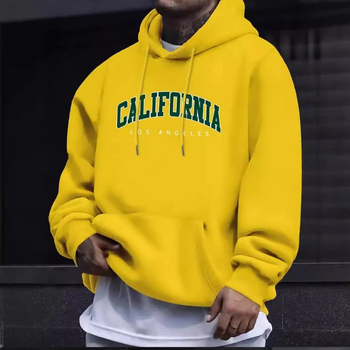 Калифорнийски печат на букви, есенно-зимна тема, Amazon външна търговия, мъжки и дамски суитчър с качулка, пуловер, партида пуловери