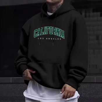 Калифорнийски печат на букви, есенно-зимна тема, Amazon външна търговия, мъжки и дамски суитчър с качулка, пуловер, партида пуловери