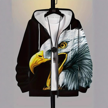 Νέα, σε πωλήσεις, τρισδιάστατα εκτυπωμένα ρούχα με κουκούλα και φερμουάρ, πουλόβερ με φερμουάρ για τη σιλουέτα DINGZHI