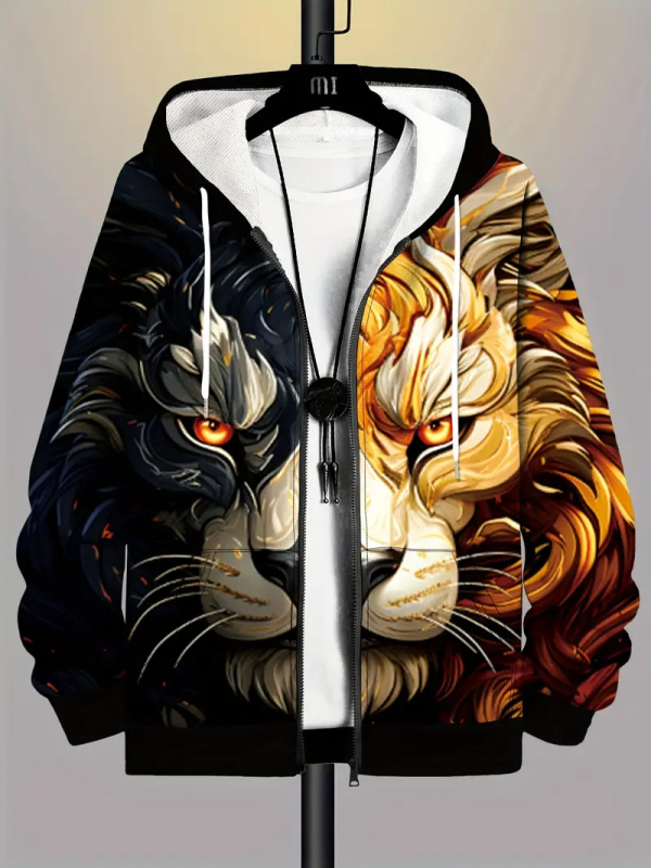 Νέα, σε πωλήσεις, τρισδιάστατα εκτυπωμένα ρούχα με κουκούλα και φερμουάρ, πουλόβερ με φερμουάρ για τη σιλουέτα DINGZHI