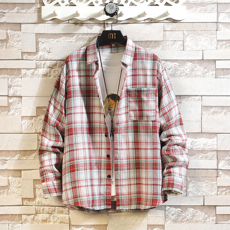 Cămașă cu mânecă scurtă pentru bărbați, vară 2025, comerț exterior nou, jachetă în carouri pentru bărbați, la modă, cu rever lejer, casual