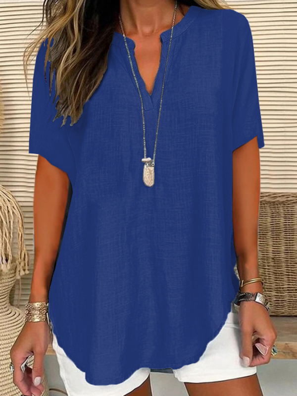 Διασυνοριακές Εξαγωγές του δημοφιλούς γυναικείου πουκάμισου με λαιμόκοψη V από βαμβάκι και λινό της Amazon (ελάχιστη παραγγελία για οποιοδήποτε copywriting)