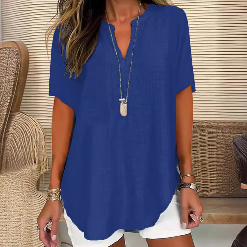 Διασυνοριακές Εξαγωγές του δημοφιλούς γυναικείου πουκάμισου με λαιμόκοψη V από βαμβάκι και λινό της Amazon (ελάχιστη παραγγελία για οποιοδήποτε copywriting)