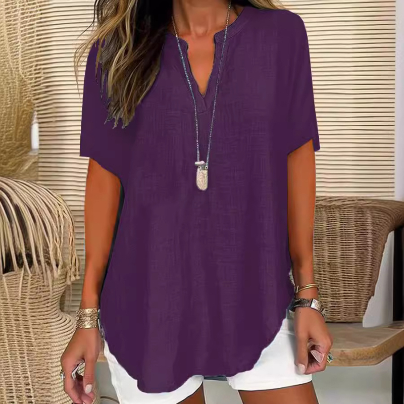 Διασυνοριακές Εξαγωγές του δημοφιλούς γυναικείου πουκάμισου με λαιμόκοψη V από βαμβάκι και λινό της Amazon (ελάχιστη παραγγελία για οποιοδήποτε copywriting)