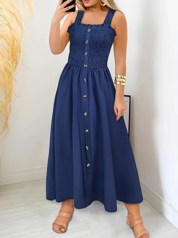 Rochie de vară 2025, stil european și american transfrontalier, cu guler unic, elegantă, stil de vacanță, stație independentă, vânzare fierbinte