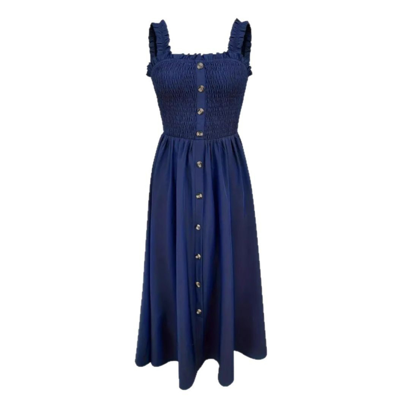 Rochie de vară 2025, stil european și american transfrontalier, cu guler unic, elegantă, stil de vacanță, stație independentă, vânzare fierbinte