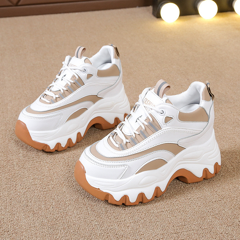 Belső Magasított Torre Cipők Női 2024 Tavaszi Új Ins Explosions Vastag Alsó Joker Hétköznapi Könnyű Tornacipő