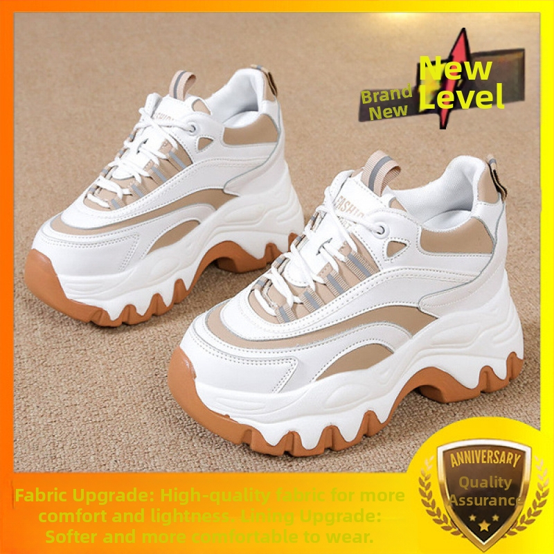 Belső Magasított Torre Cipők Női 2024 Tavaszi Új Ins Explosions Vastag Alsó Joker Hétköznapi Könnyű Tornacipő