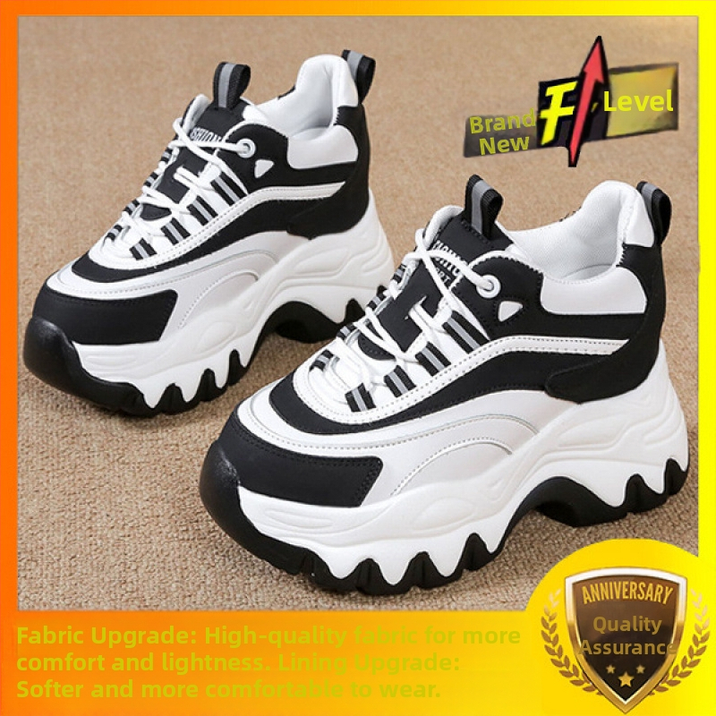 Belső Magasított Torre Cipők Női 2024 Tavaszi Új Ins Explosions Vastag Alsó Joker Hétköznapi Könnyű Tornacipő