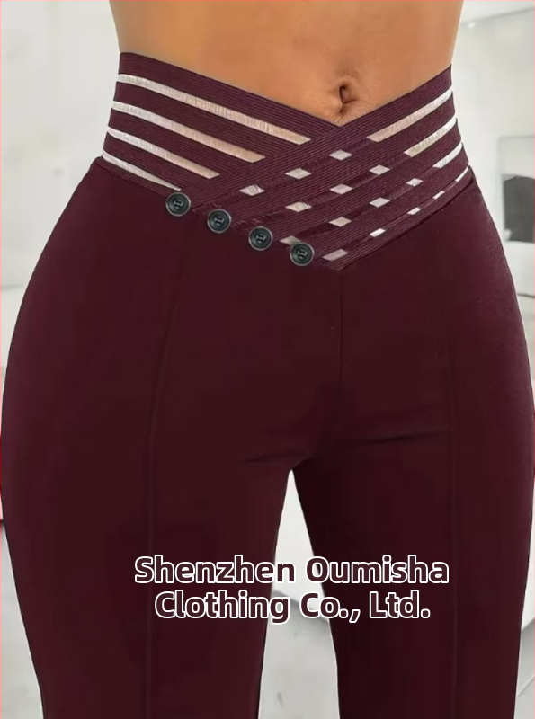 Amazon Hot Selling 2025 európai és amerikai külkereskedelmi új női üreges öves mikro magas derekú laza alkalmi széles szárú nadrág