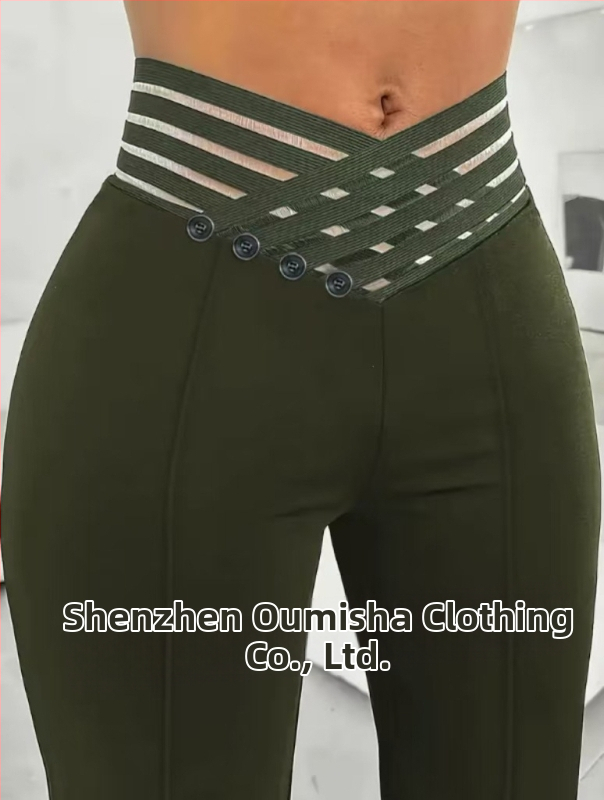 Amazon Hot Selling 2025 európai és amerikai külkereskedelmi új női üreges öves mikro magas derekú laza alkalmi széles szárú nadrág