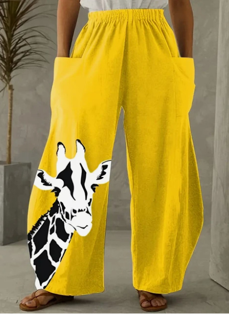 Európai és amerikai koreai női nadrág, dupla zsebes, laza, érett, kreatív, űrművészeti, hétköznapi viselet, 3D digitális nyomtatás