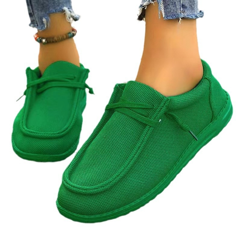 2024-es alkalmi fűzős lapos talpú plus size cipők bebújós lusta cipők Amazon határokon átnyúló női cipők új külkereskedelmi