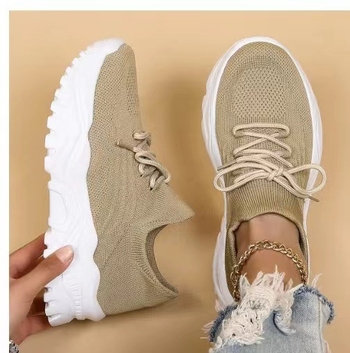 2024-es határokon átnyúló Mason plus size sport női cipők lélegző repülő szőtt divatos zokni cipők bebújós lusta cipők