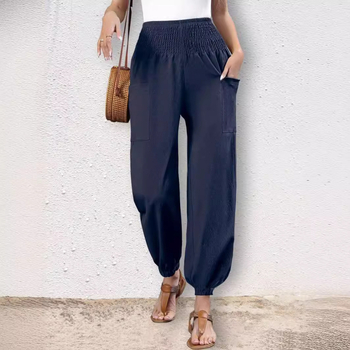 Дамски копринени панталони, летни, нови за сезона, копринен сатен, премиум, черничеви, копринени панталони, висок клас, модни, широки, стягащи, широки панталони