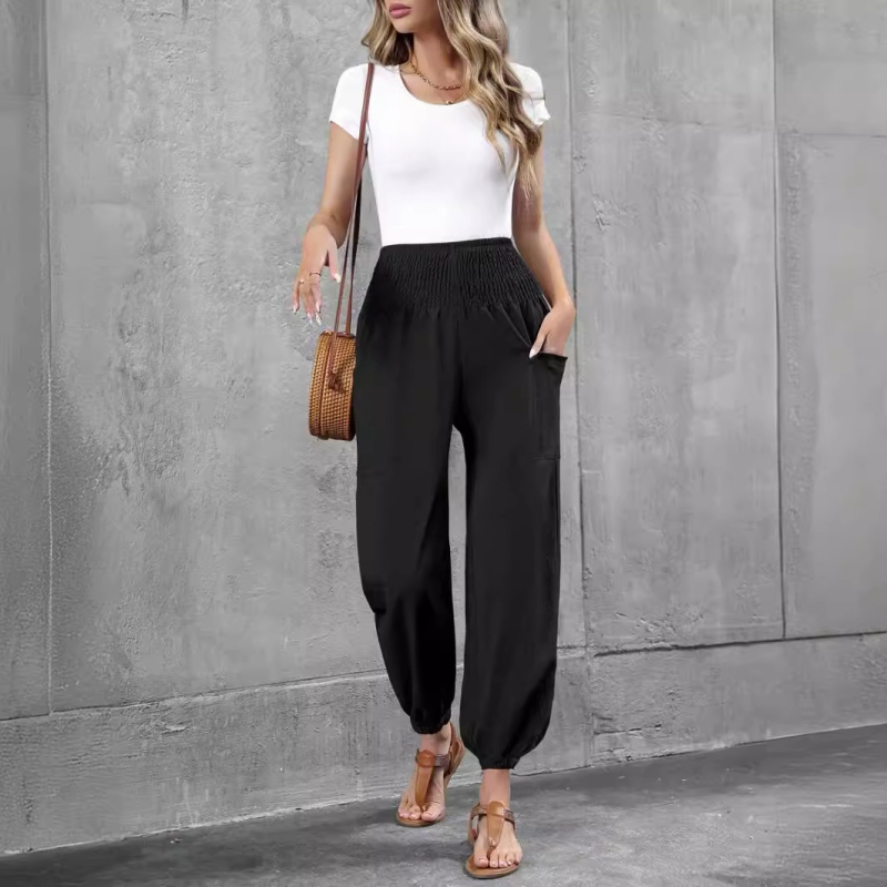 Női selyemnadrág, nyári, új szezon, selyem szatén, prémium eperfa selyemnadrág, luxus, divatos, laza, karcsúsító, bő szárú nadrág