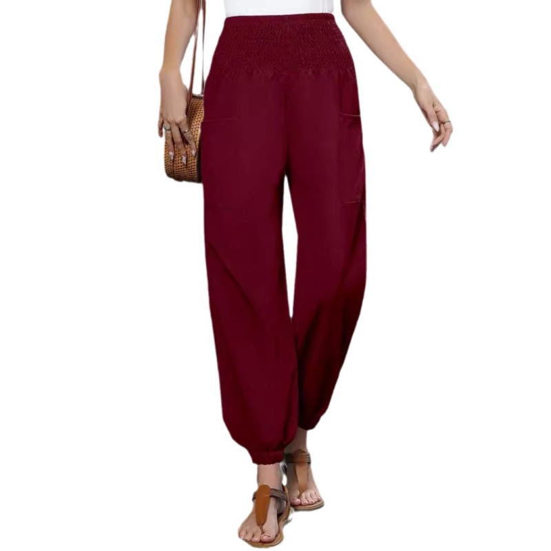 Női selyemnadrág, nyári, új szezon, selyem szatén, prémium eperfa selyemnadrág, luxus, divatos, laza, karcsúsító, bő szárú nadrág