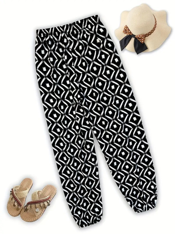 Amazon határokon átnyúló női nyári lélegző tej selyem vékony selymes női otthoni mellbimbós hétköznapi nadrág