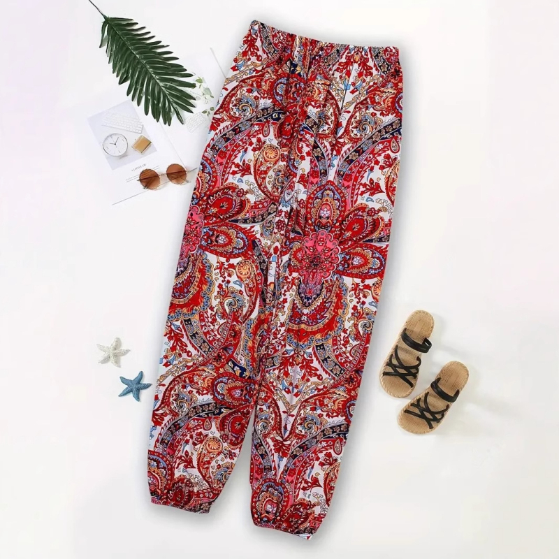 Amazon határokon átnyúló női nyári lélegző tej selyem vékony selymes női otthoni mellbimbós hétköznapi nadrág