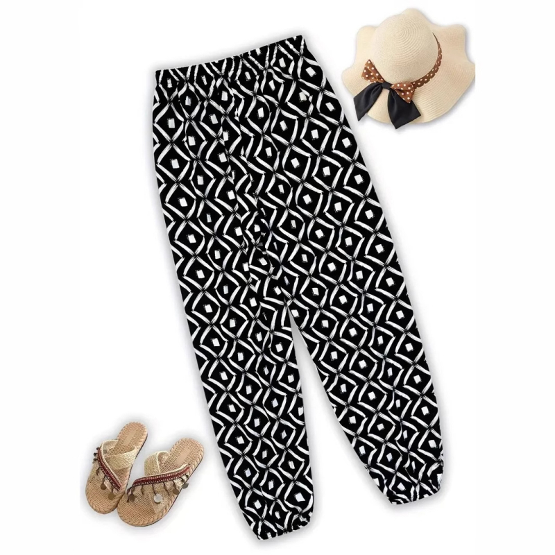 Amazon határokon átnyúló női nyári lélegző tej selyem vékony selymes női otthoni mellbimbós hétköznapi nadrág