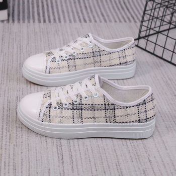 Pantofi de damă din denim, cu talpă groasă și slip-on, pentru studente, de primăvară și de vară