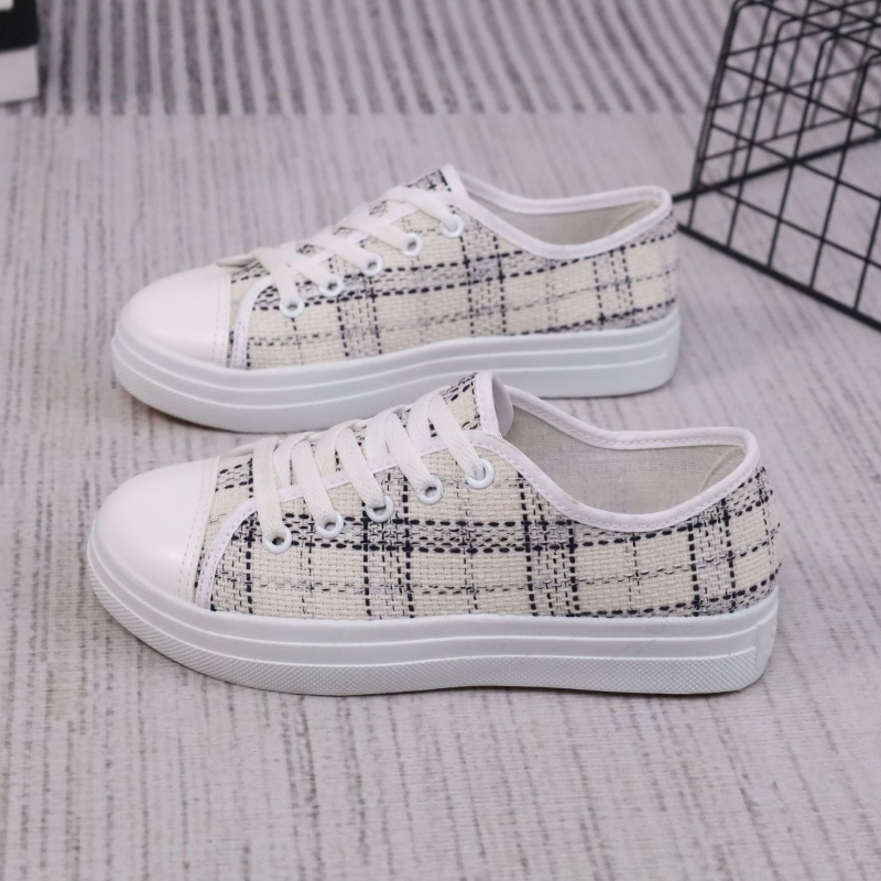 Pantofi de damă din denim, cu talpă groasă și slip-on, pentru studente, de primăvară și de vară