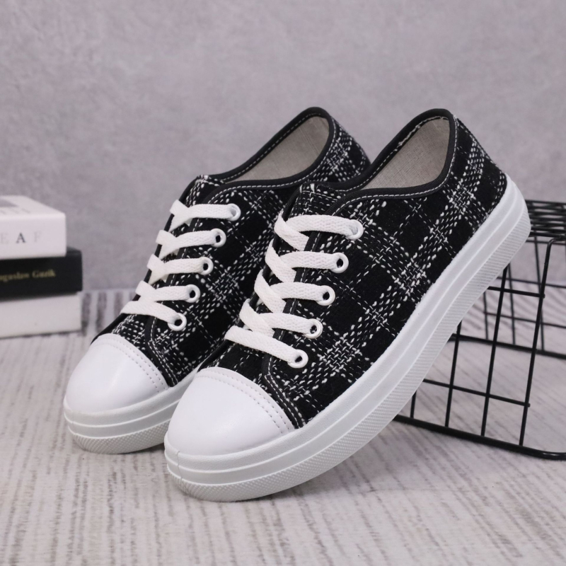 Pantofi de damă din denim, cu talpă groasă și slip-on, pentru studente, de primăvară și de vară