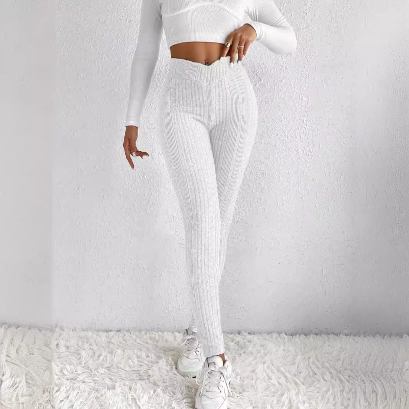 2024 őszi új európai és amerikai Amazon szexi, karcsúsított, csíkos, menetes, szűk nadrág, fitnesznadrág, leggings