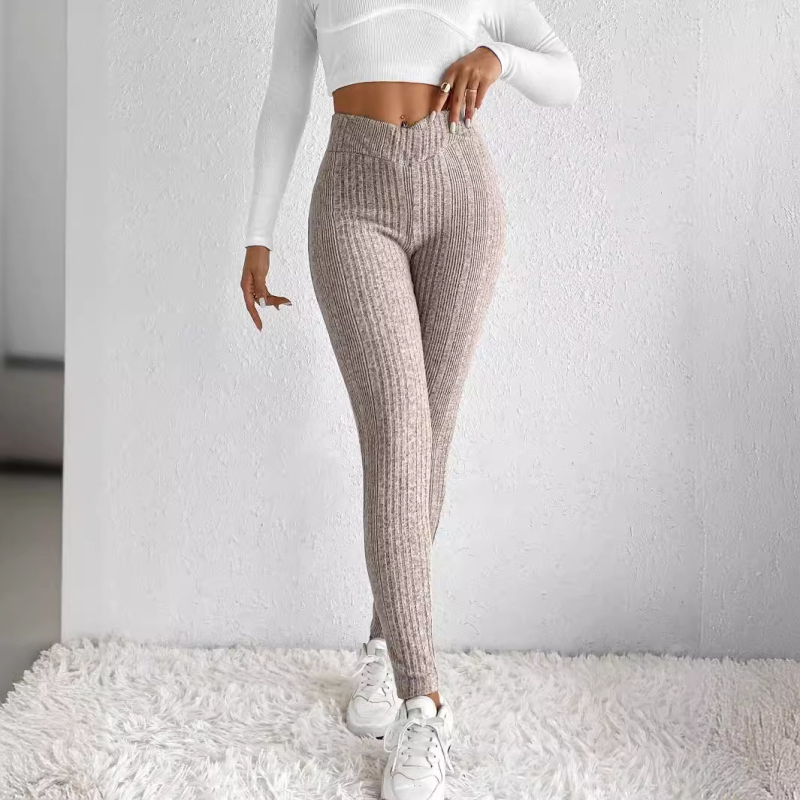 2024 őszi új európai és amerikai Amazon szexi, karcsúsított, csíkos, menetes, szűk nadrág, fitnesznadrág, leggings