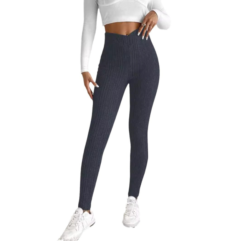 2024 őszi új európai és amerikai Amazon szexi, karcsúsított, csíkos, menetes, szűk nadrág, fitnesznadrág, leggings