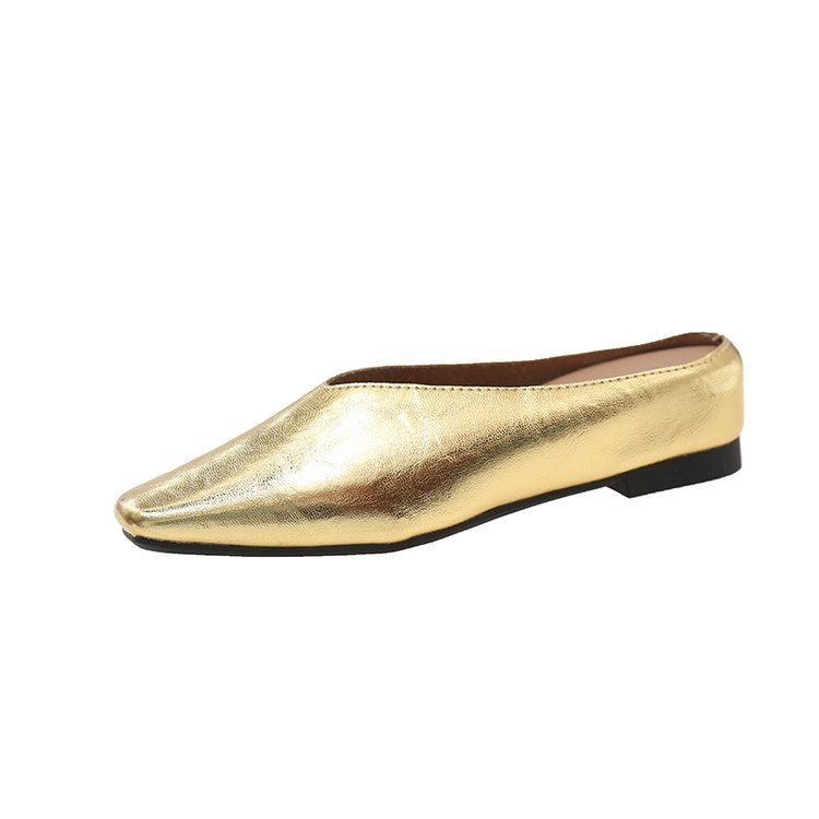 Baotou félpapucs női külső ruházat 2025 új koreai stílusú gyengéd tündér puha lapos alkalmi bebújós Mueller cipő