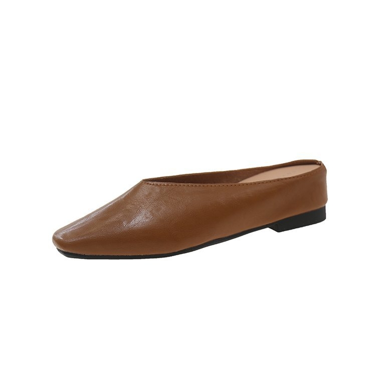 Baotou félpapucs női külső ruházat 2025 új koreai stílusú gyengéd tündér puha lapos alkalmi bebújós Mueller cipő