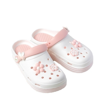 Naiste Crocsid Suvi 2024 Uued paksu tallaga ruudulised Baotou poolsaapad libisemiskindlad ülerõivad Internetikuulsuste populaarsed rannasandaalid