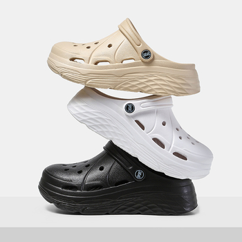 Vastag papucsok Női nyári újlyukú cipők Magasságnövelő cipők Női felsőruházat Divatos eva strandcipők DIY felhőszandálok