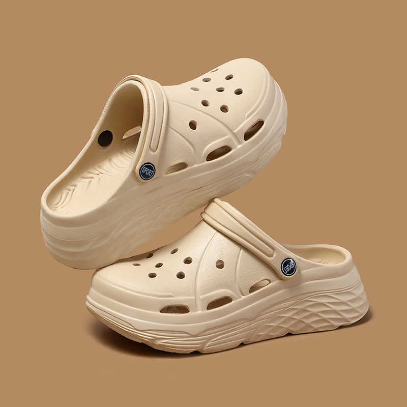 Vastag papucsok Női nyári újlyukú cipők Magasságnövelő cipők Női felsőruházat Divatos eva strandcipők DIY felhőszandálok